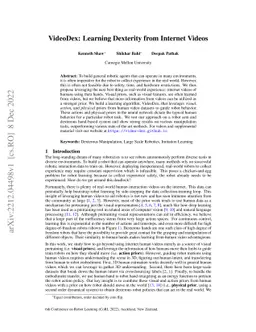 VideoDex: Learning Dexterity from Internet Videos