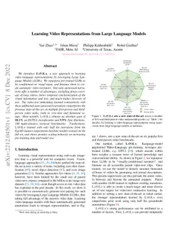Learning Video Representations from Large Language Models