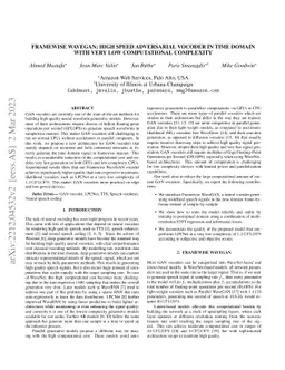 Framewise WaveGAN: High Speed Adversarial Vocoder in Time Domain with
  Very Low Computational Complexity