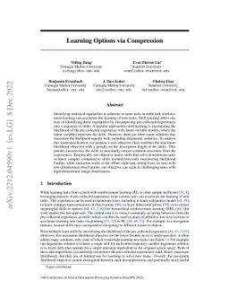 Learning Options via Compression