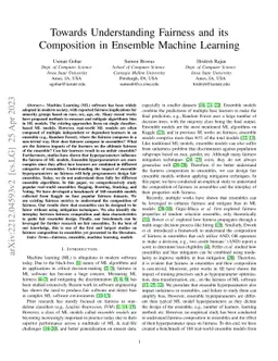 Towards Understanding Fairness and its Composition in Ensemble Machine
  Learning
