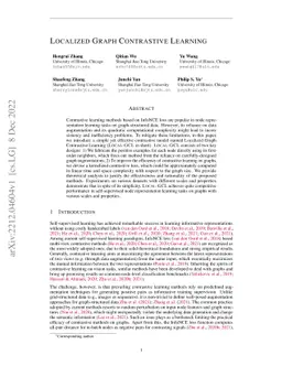 Localized Contrastive Learning on Graphs