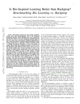 Is Bio-Inspired Learning Better than Backprop? Benchmarking Bio Learning
  vs. Backprop