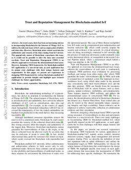Trust and Reputation Management for Blockchain-enabled IoT