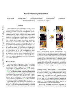 Neural Volume Super-Resolution