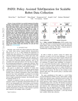 PATO: Policy Assisted TeleOperation for Scalable Robot Data Collection