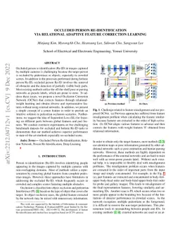 Occluded Person Re-Identification via Relational Adaptive Feature
  Correction Learning