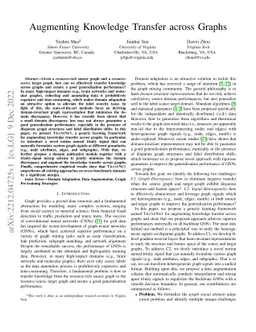 Augmenting Knowledge Transfer across Graphs