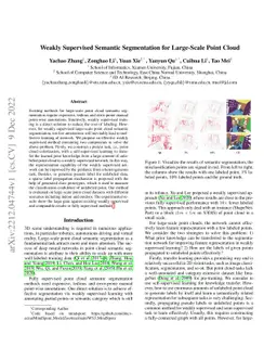 Weakly Supervised Semantic Segmentation for Large-Scale Point Cloud