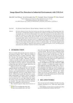 Image-Based Fire Detection in Industrial Environments with YOLOv4