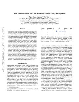 AUC Maximization for Low-Resource Named Entity Recognition