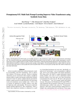 PromptonomyViT: Multi-Task Prompt Learning Improves Video Transformers
  using Synthetic Scene Data