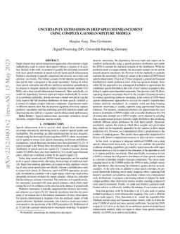 Uncertainty Estimation in Deep Speech Enhancement Using Complex Gaussian
  Mixture Models