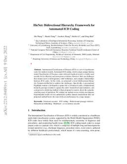 HieNet: Bidirectional Hierarchy Framework for Automated ICD Coding