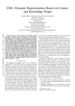 CKG: Dynamic Representation Based on Context and Knowledge Graph