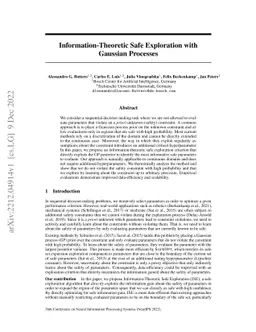 Information-Theoretic Safe Exploration with Gaussian Processes