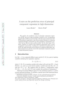 A note on the prediction error of principal component regression in high
  dimensions