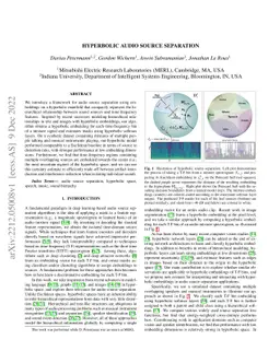 Hyperbolic Audio Source Separation