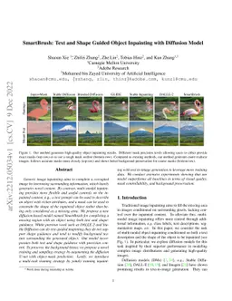 SmartBrush: Text and Shape Guided Object Inpainting with Diffusion Model