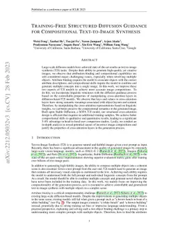 Training-Free Structured Diffusion Guidance for Compositional
  Text-to-Image Synthesis