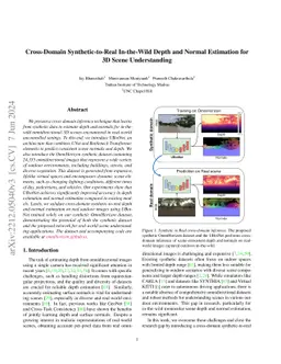 Cross-Domain Synthetic-to-Real In-the-Wild Depth and Normal Estimation
  for 3D Scene Understanding
