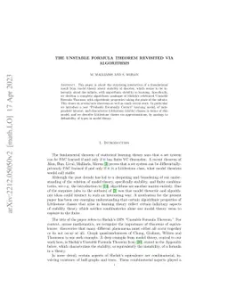 The unstable formula theorem revisited via algorithms