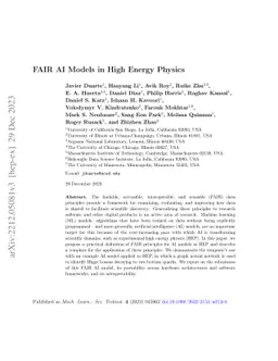 FAIR AI Models in High Energy Physics