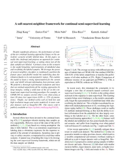 A soft nearest-neighbor framework for continual semi-supervised learning