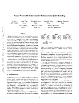 Acela: Predictable Datacenter-level Maintenance Job Scheduling