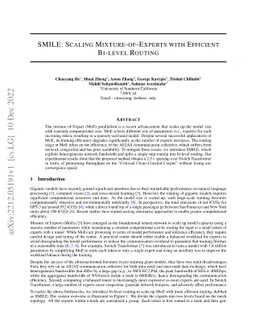 SMILE: Scaling Mixture-of-Experts with Efficient Bi-level Routing