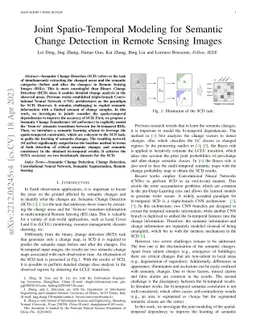 Joint Spatio-Temporal Modeling for the Semantic Change Detection in
  Remote Sensing Images