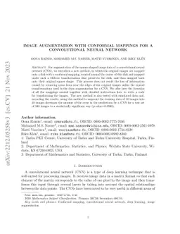 Image augmentation with conformal mappings for a convolutional neural
  network