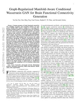 Graph-Regularized Manifold-Aware Conditional Wasserstein GAN for Brain
  Functional Connectivity Generation