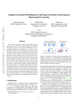 Complete-to-Partial 4D Distillation for Self-Supervised Point Cloud
  Sequence Representation Learning