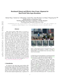 Benchmark Dataset and Effective Inter-Frame Alignment for Real-World
  Video Super-Resolution