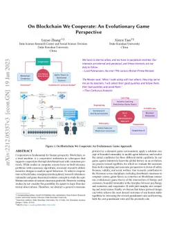 On Blockchain We Cooperate: An Evolutionary Game Perspective