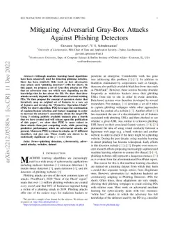 Mitigating Adversarial Gray-Box Attacks Against Phishing Detectors