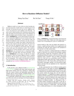 How to Backdoor Diffusion Models?