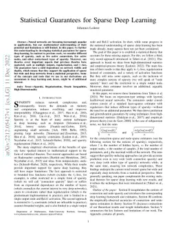 Statistical guarantees for sparse deep learning