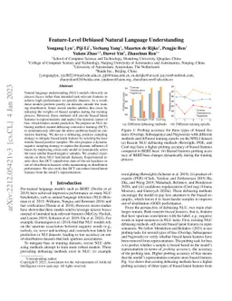 Feature-Level Debiased Natural Language Understanding