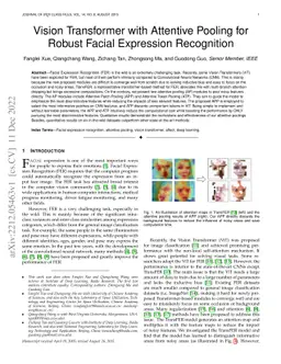 Vision Transformer with Attentive Pooling for Robust Facial Expression
  Recognition