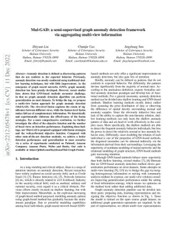 Mul-GAD: a semi-supervised graph anomaly detection framework via
  aggregating multi-view information