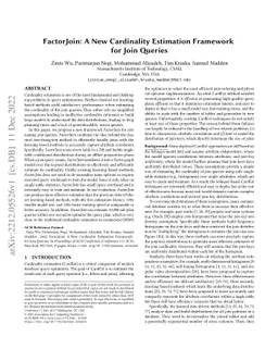 FactorJoin: A New Cardinality Estimation Framework for Join Queries