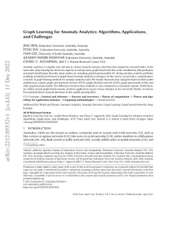 Graph Learning for Anomaly Analytics: Algorithms, Applications, and
  Challenges