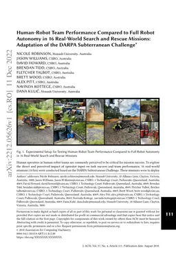 Human-Robot Team Performance Compared to Full Robot Autonomy in 16
  Real-World Search and Rescue Missions: Adaptation of the DARPA Subterranean
  Challenge