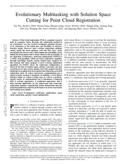 Evolutionary Multitasking with Solution Space Cutting for Point Cloud
  Registration