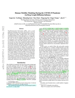 Human Mobility Modeling During the COVID-19 Pandemic via Deep Graph
  Diffusion Infomax