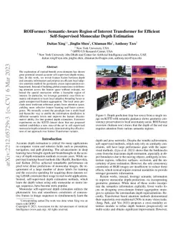 ROIFormer: Semantic-Aware Region of Interest Transformer for Efficient
  Self-Supervised Monocular Depth Estimation