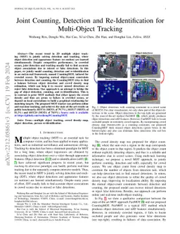 Joint Counting, Detection and Re-Identification for Multi-Object
  Tracking