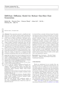 Diff-Font: Diffusion Model for Robust One-Shot Font Generation